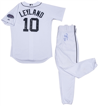 2008 Jim Leyland Game Used, Signed & Inscribed All Star Game Detroit Tigers Home Uniform - Jersey & Pants (Beckett)